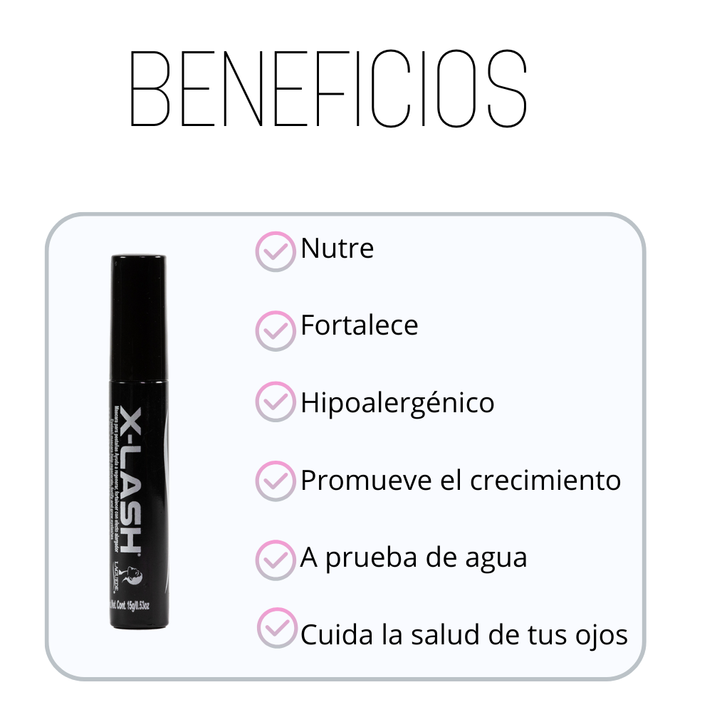 Mascara Para Pestañas Laguede X-lash Alargador 15g 7 Unidades