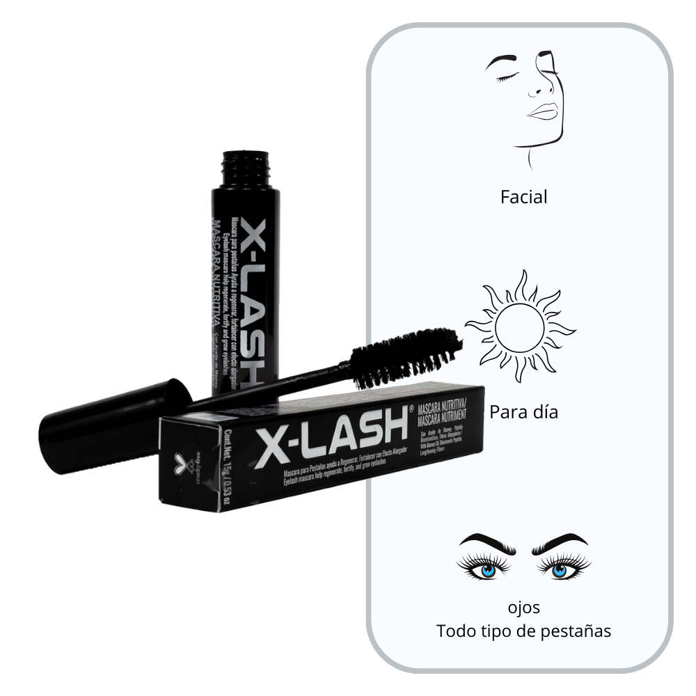 Mascara Para Pestañas Laguede X-lash Alargador 15g 7 Unidades