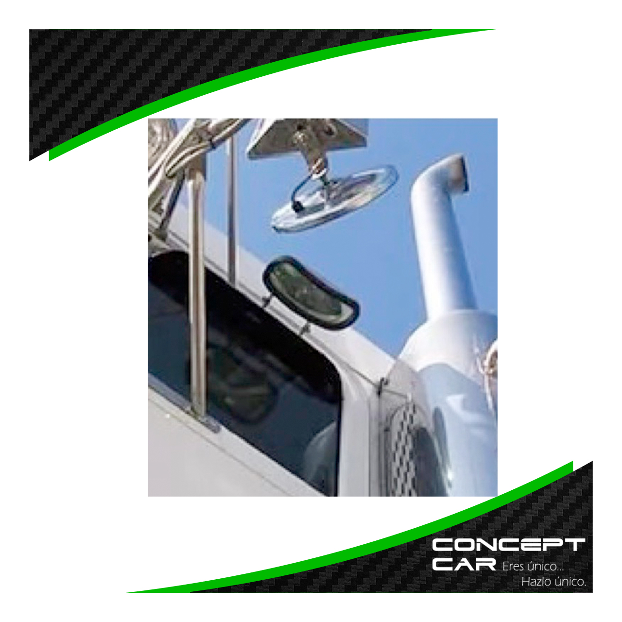 Par Espejo Banquetero Retrovisor Auxiliar Convexo Camion Cromo