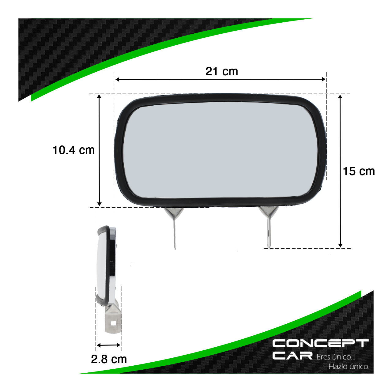 Par Espejo Banquetero Retrovisor Auxiliar Convexo Camion Cromo
