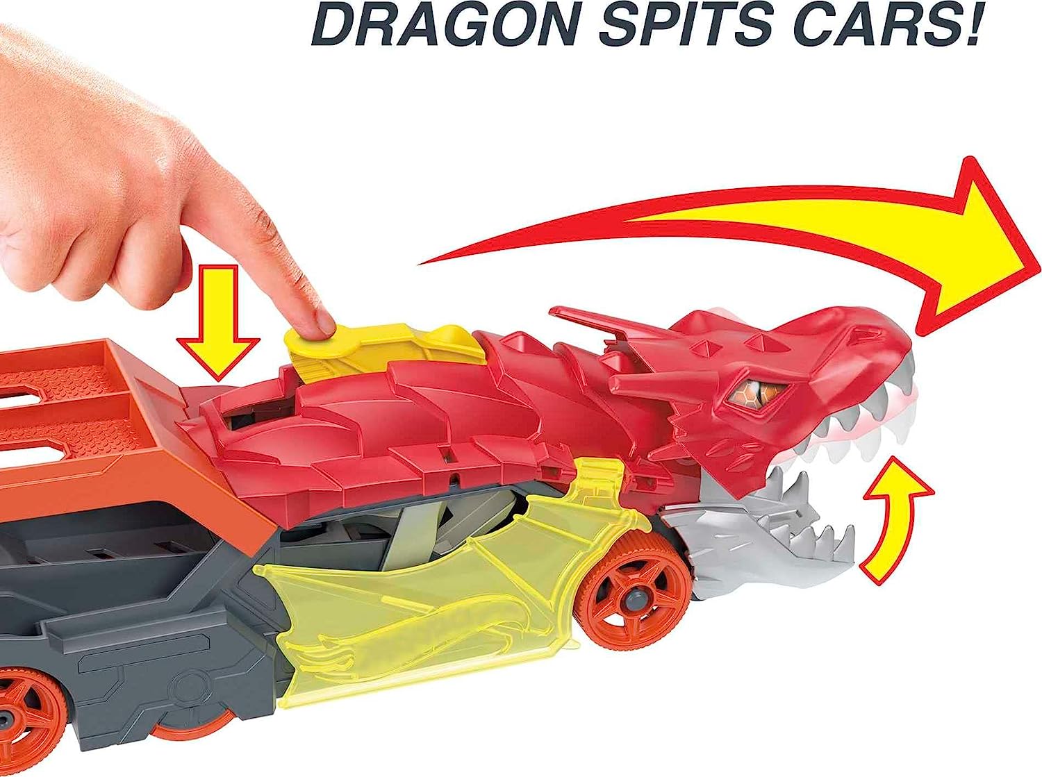 Hot Wheels City Pista de Juguete Remolque de Dragón
