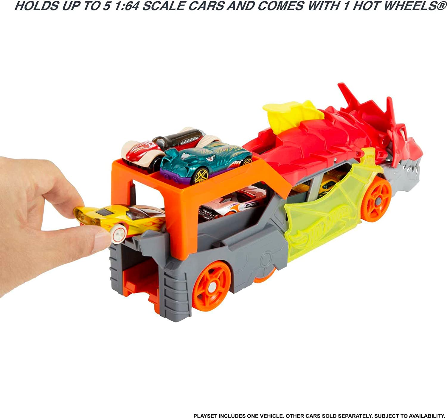 Hot Wheels City Pista de Juguete Remolque de Dragón