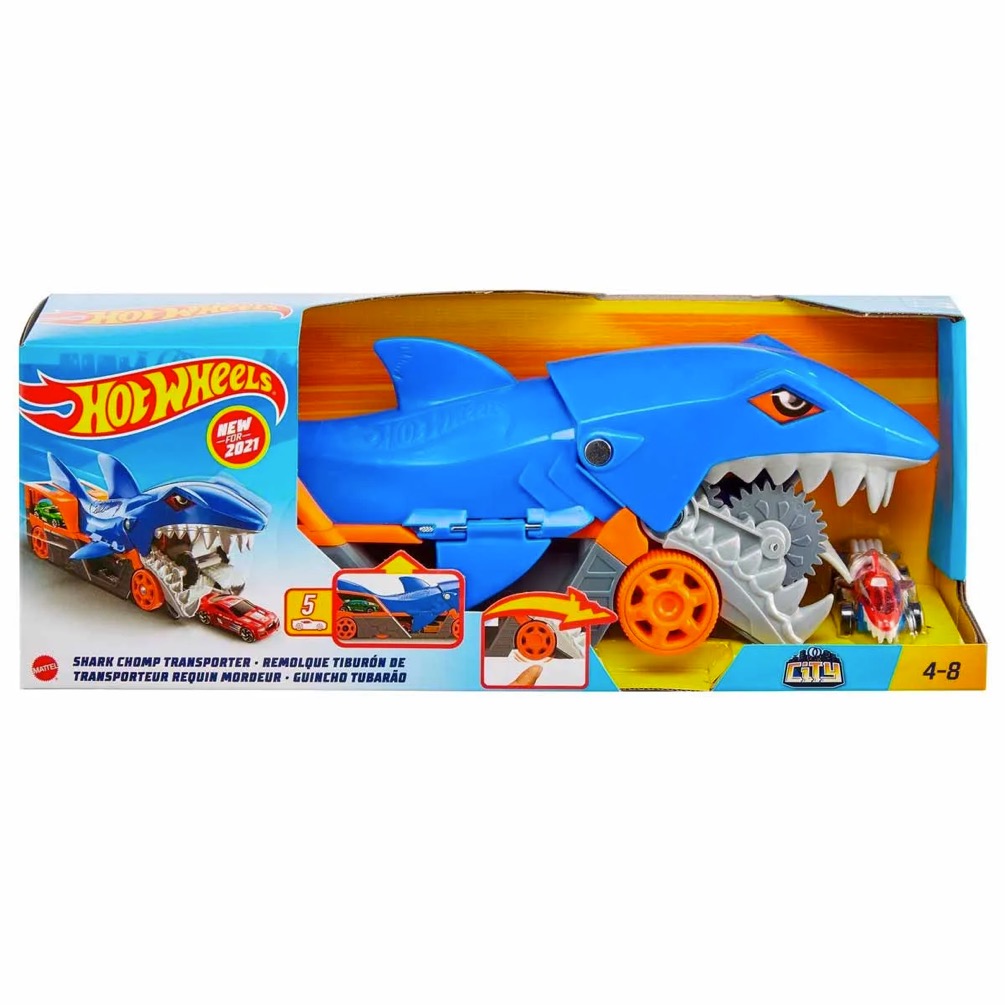 Hot Wheels City Pista de Juguete Remolque Tiburón