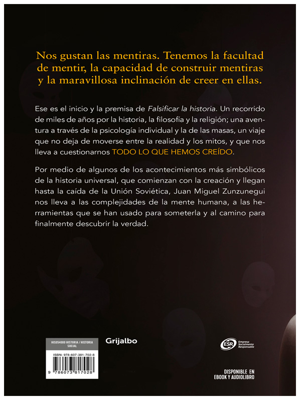 Libro  Falsificar la historia Autor Juan Miguel Zunzunegui