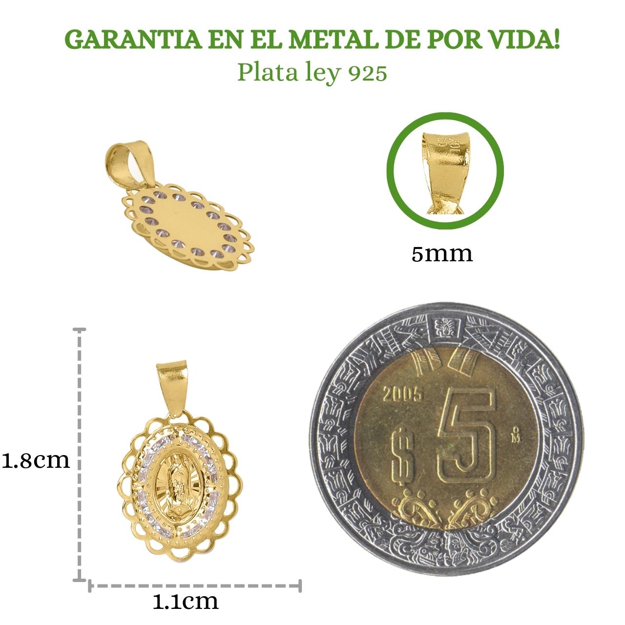 Medalla Virgen Oro 10k Espíritu Santo Dije Cruz Bautizo