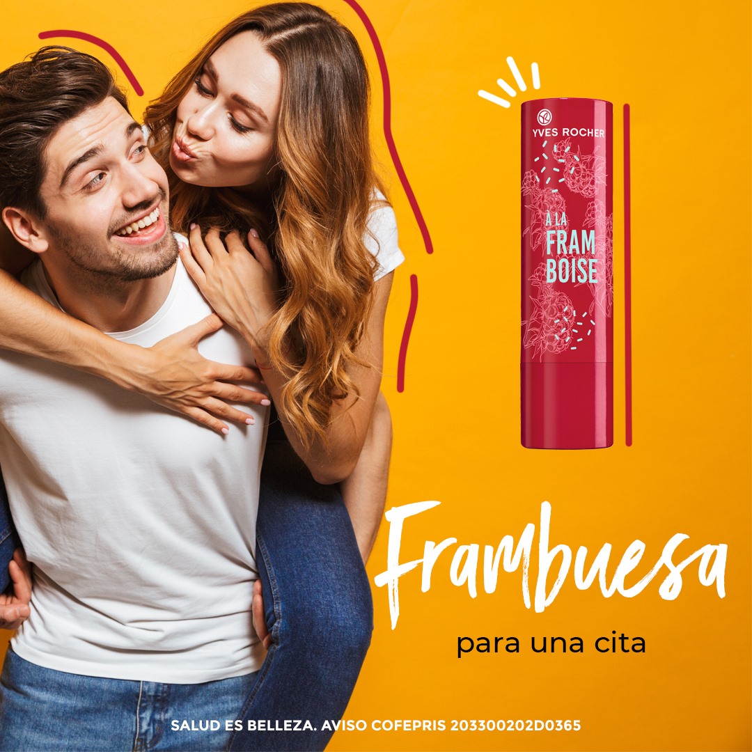 Kit 3 Balsamos Labiales Frambuesa Yves Rocher 4.8g c/u
