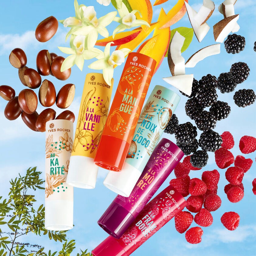 Kit 3 Balsamos Labiales Frambuesa Yves Rocher 4.8g c/u