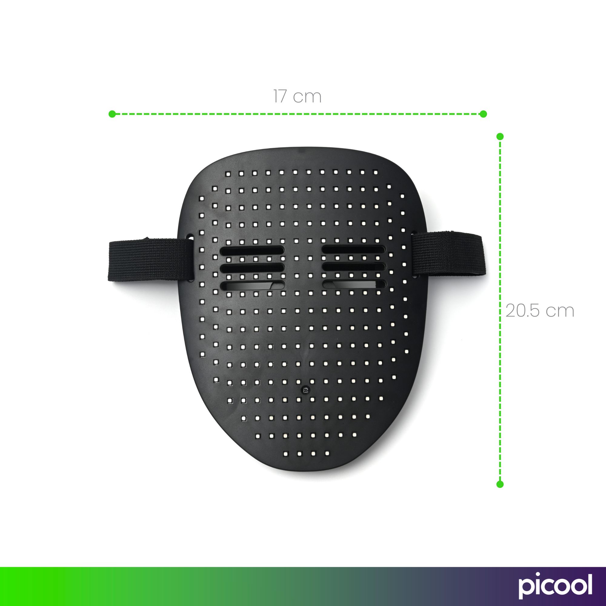 Máscara de Luz LED Ajustable Recargable Para Halloween Disfraz Cosplay