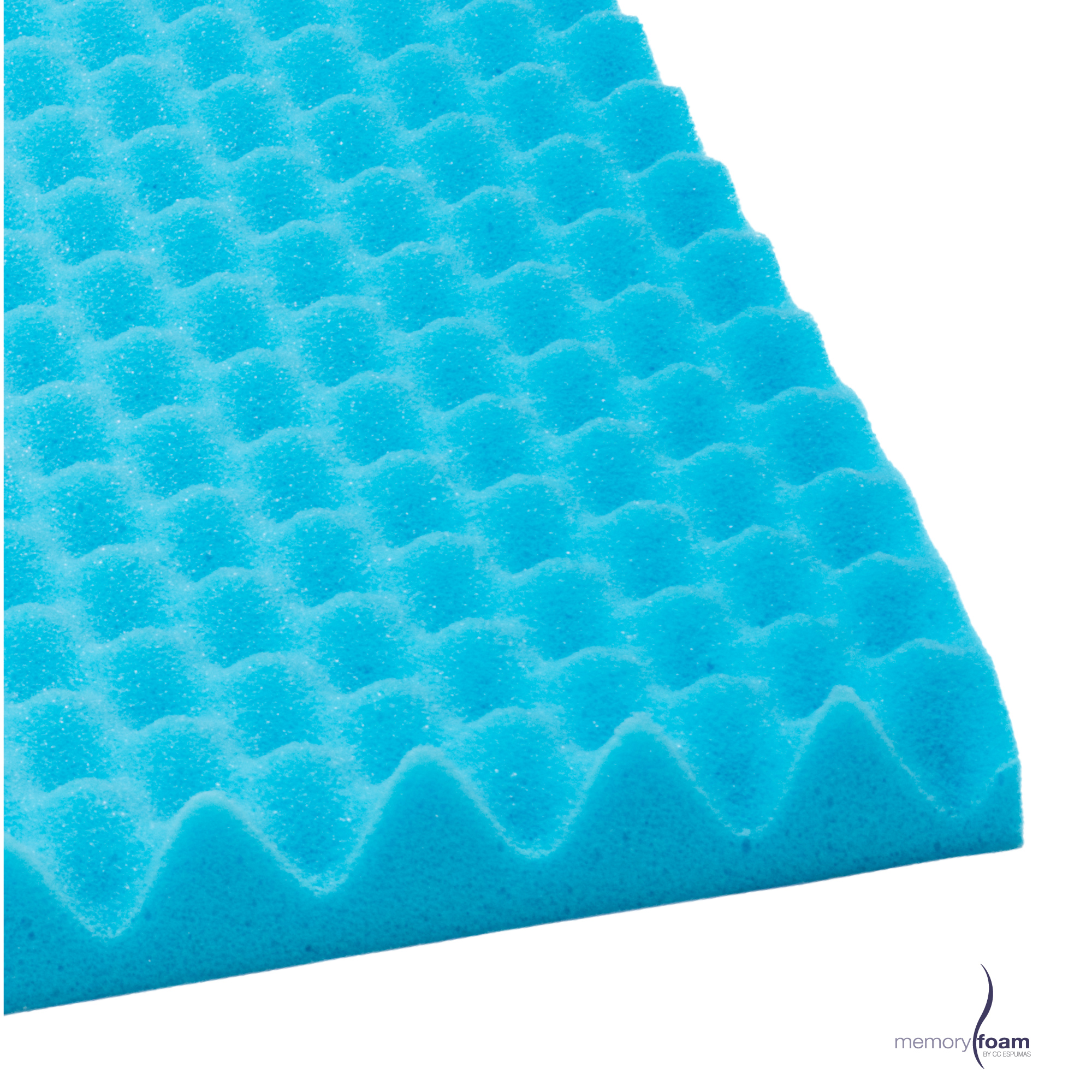 MEMORY FOAM Colchoneta Cool Wave de Memory Foam Matrimonial Fresca y Con Ondas de Masaje 100% Memory Foam  190 x 135 x 4 cm..