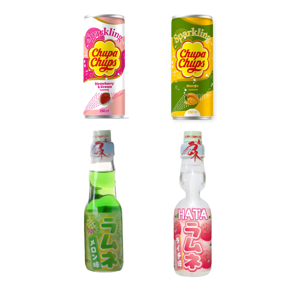 Sodas orientales ramune y chupa chups varios sabores