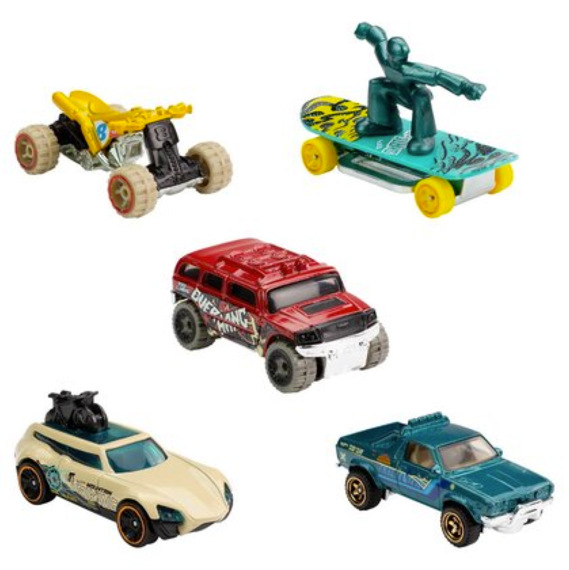 Hot Wheels SPORTS PACK DE 5 AUTOS
