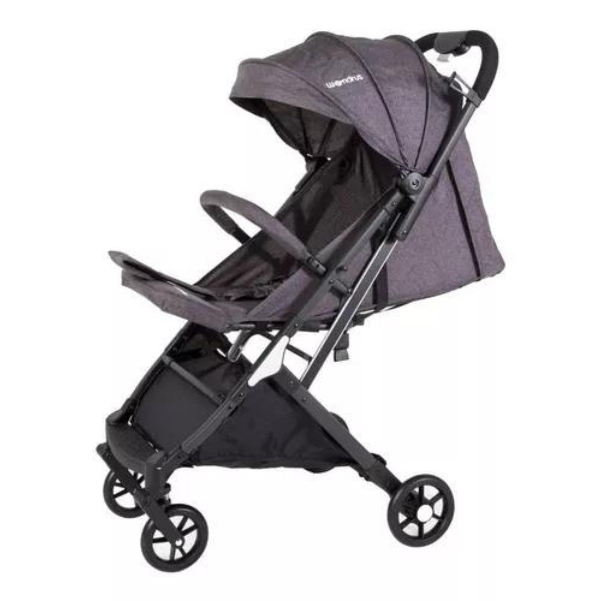 Carriola De Bebé Paseo Plegable Portabebé Gris Wondrus