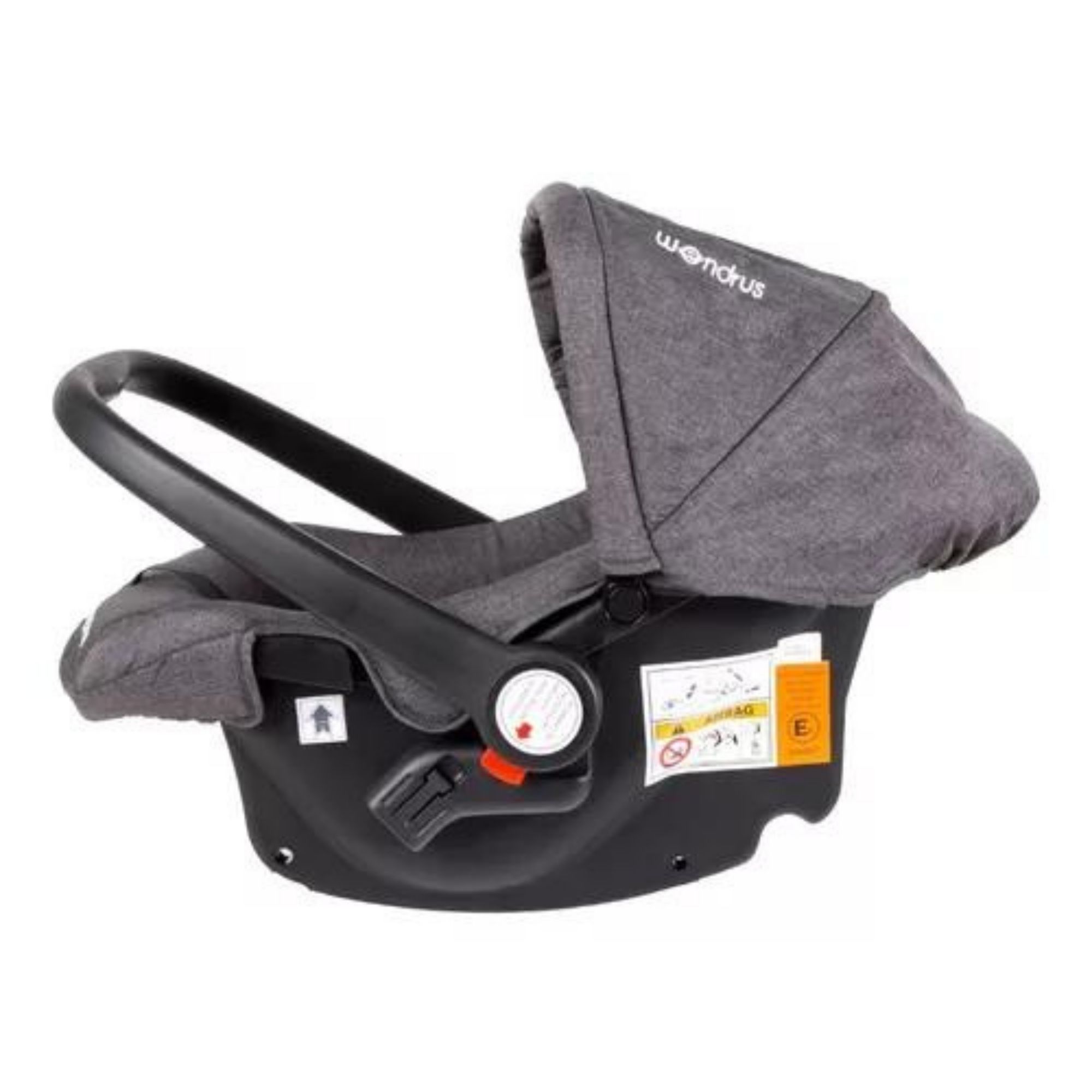 Carriola De Bebé Paseo Plegable Portabebé Gris Wondrus