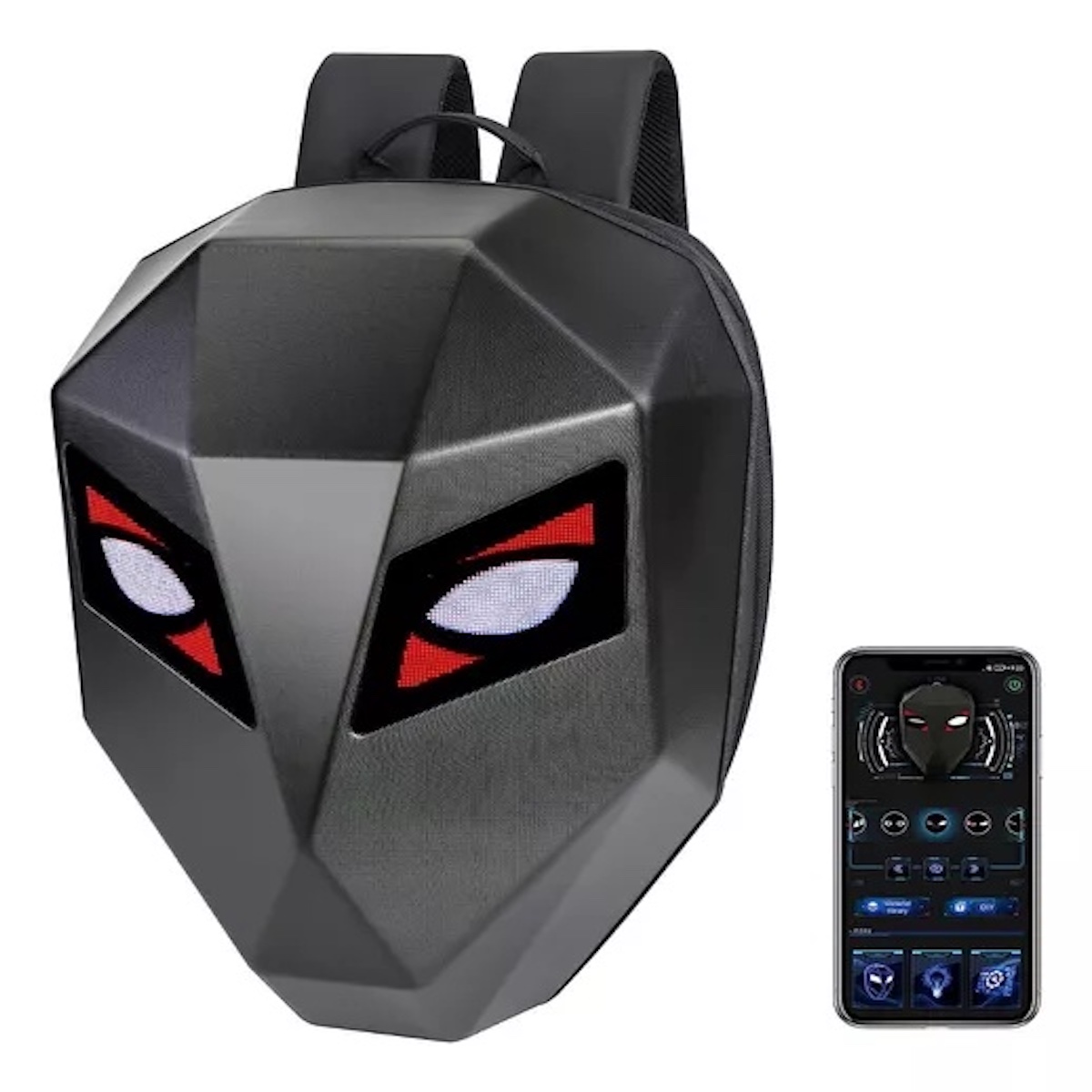 MOCHILA PARA BIKER MOTOCICLISTA CON OJOS LED IMPERMEABLE BACKPACK