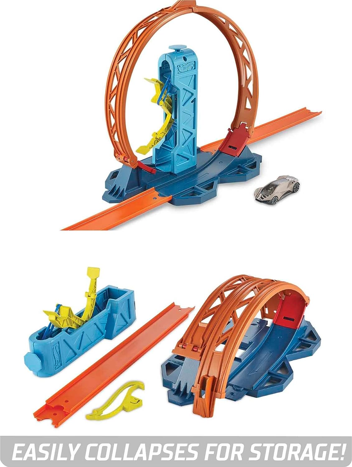 Hot Wheels Track Builder Pista de Juguete Paquete Lanzador de Loop