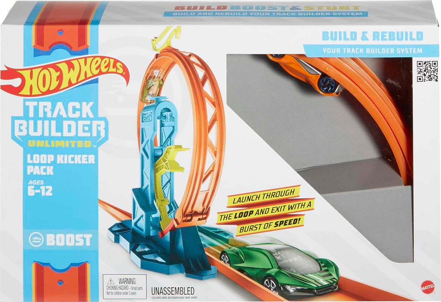 Hot Wheels Track Builder Pista de Juguete Paquete Lanzador de Loop