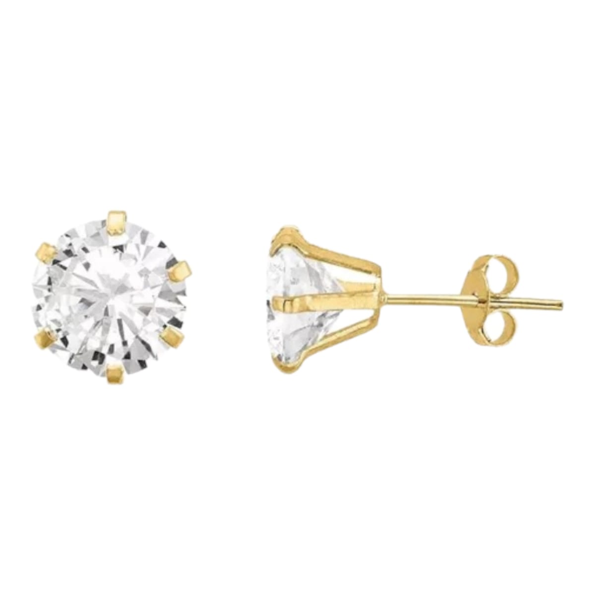 Juego Collar Letra J + Aretes Zirconias Oro 10 K. + Regalo