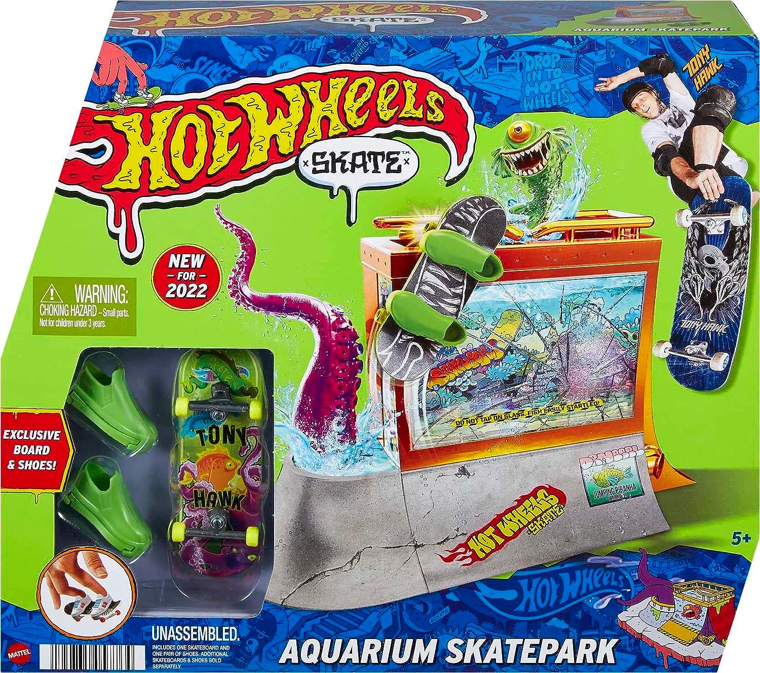 Hot Wheels Skate Pista de Juguete Parque de Skate Acuario
