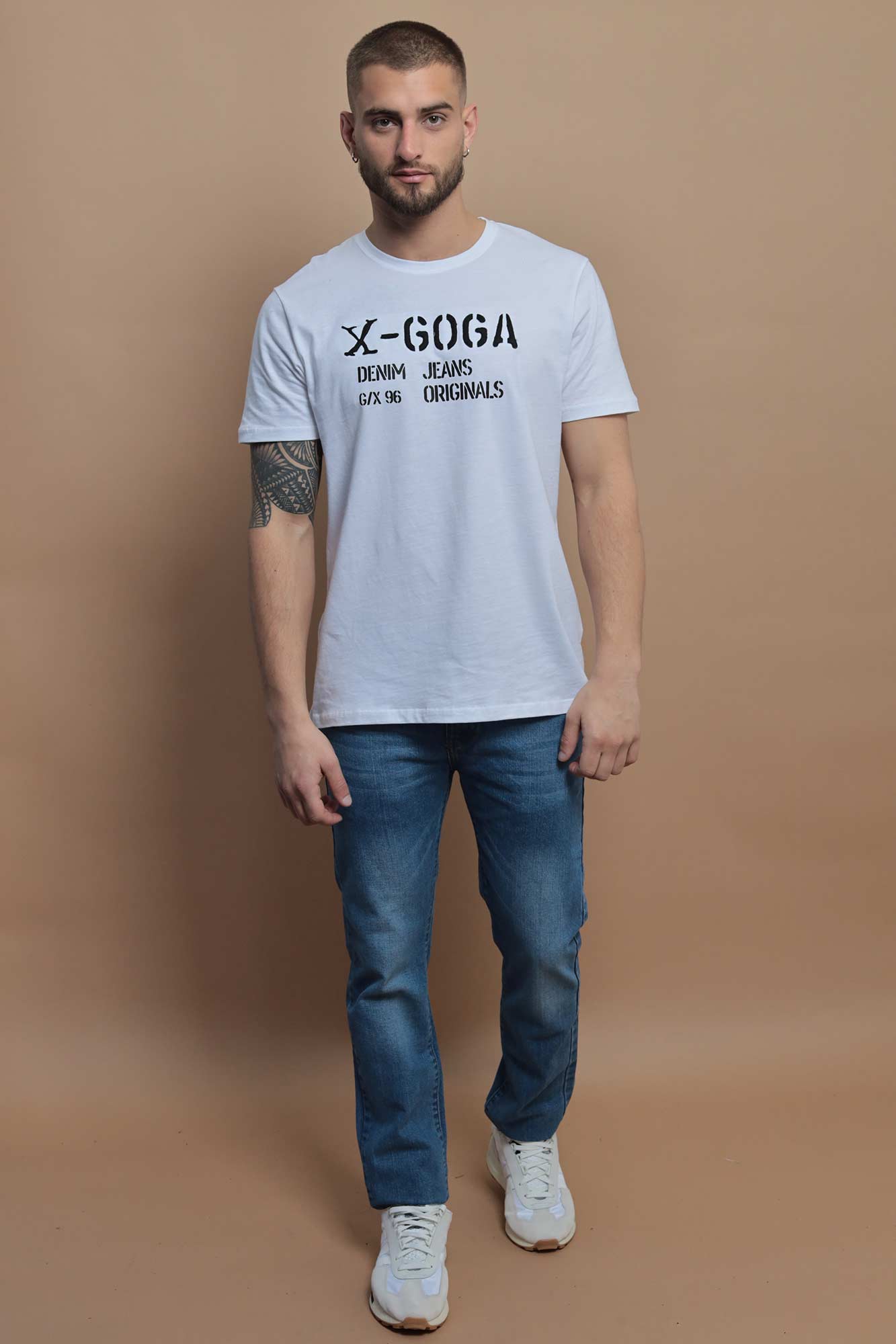 Pantalón slim fit blanco para hombre – Goga & Co
