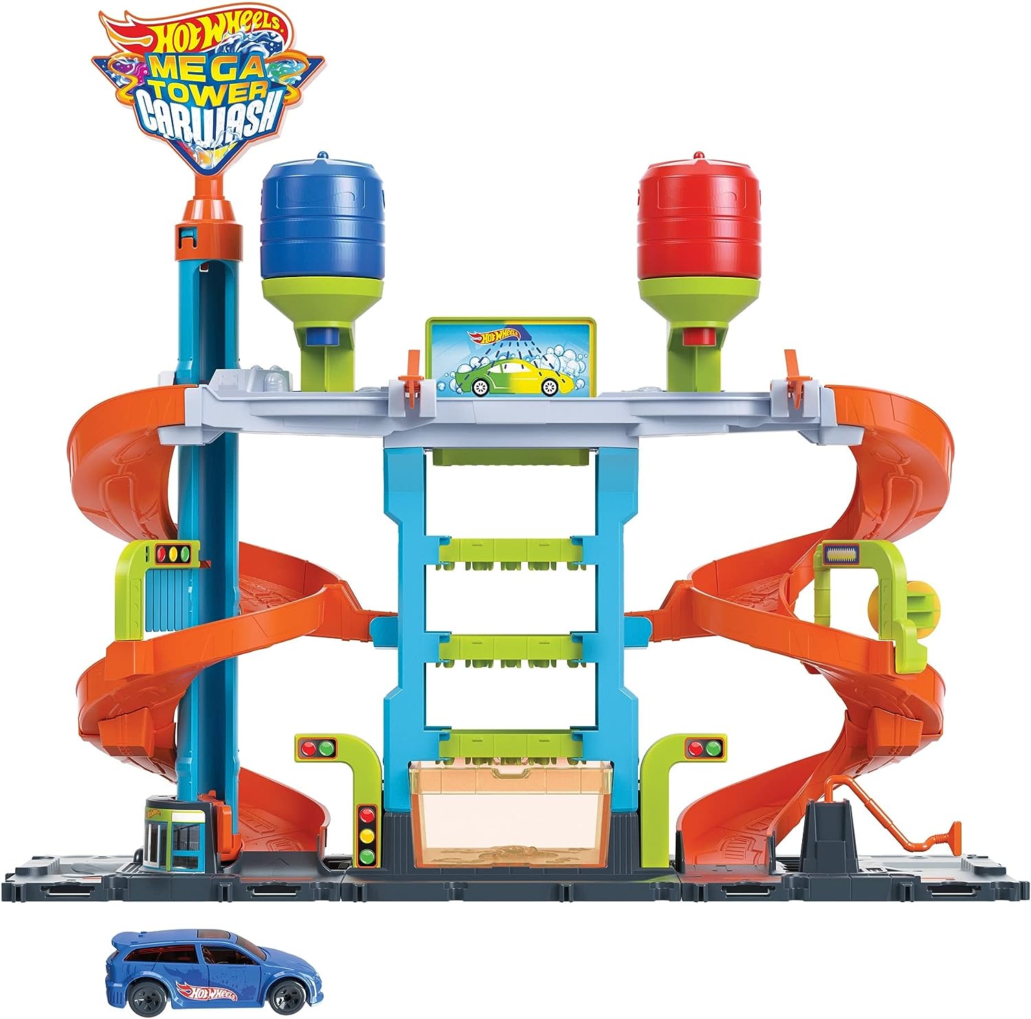 Hot Wheels City Set de Juego Autolavado Mega Torre