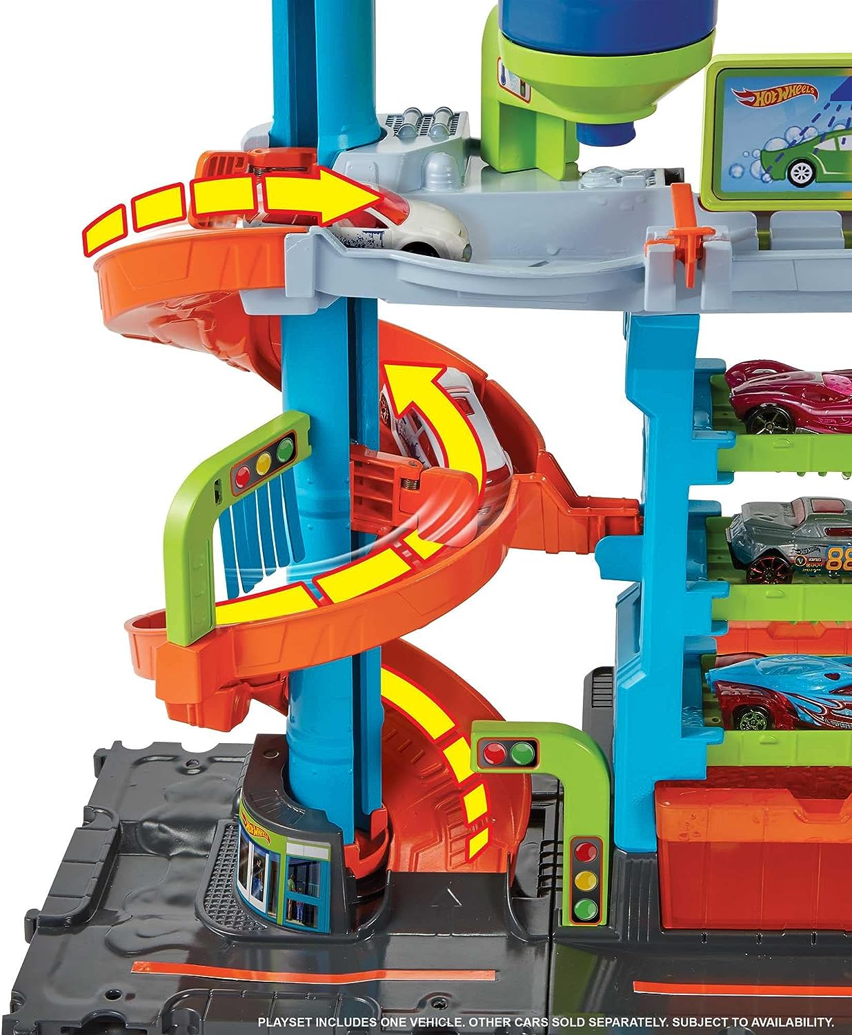 Hot Wheels City Set de Juego Autolavado Mega Torre