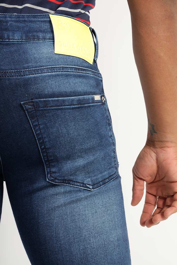 Pantalón skinny stretch de mezclilla para hombre.