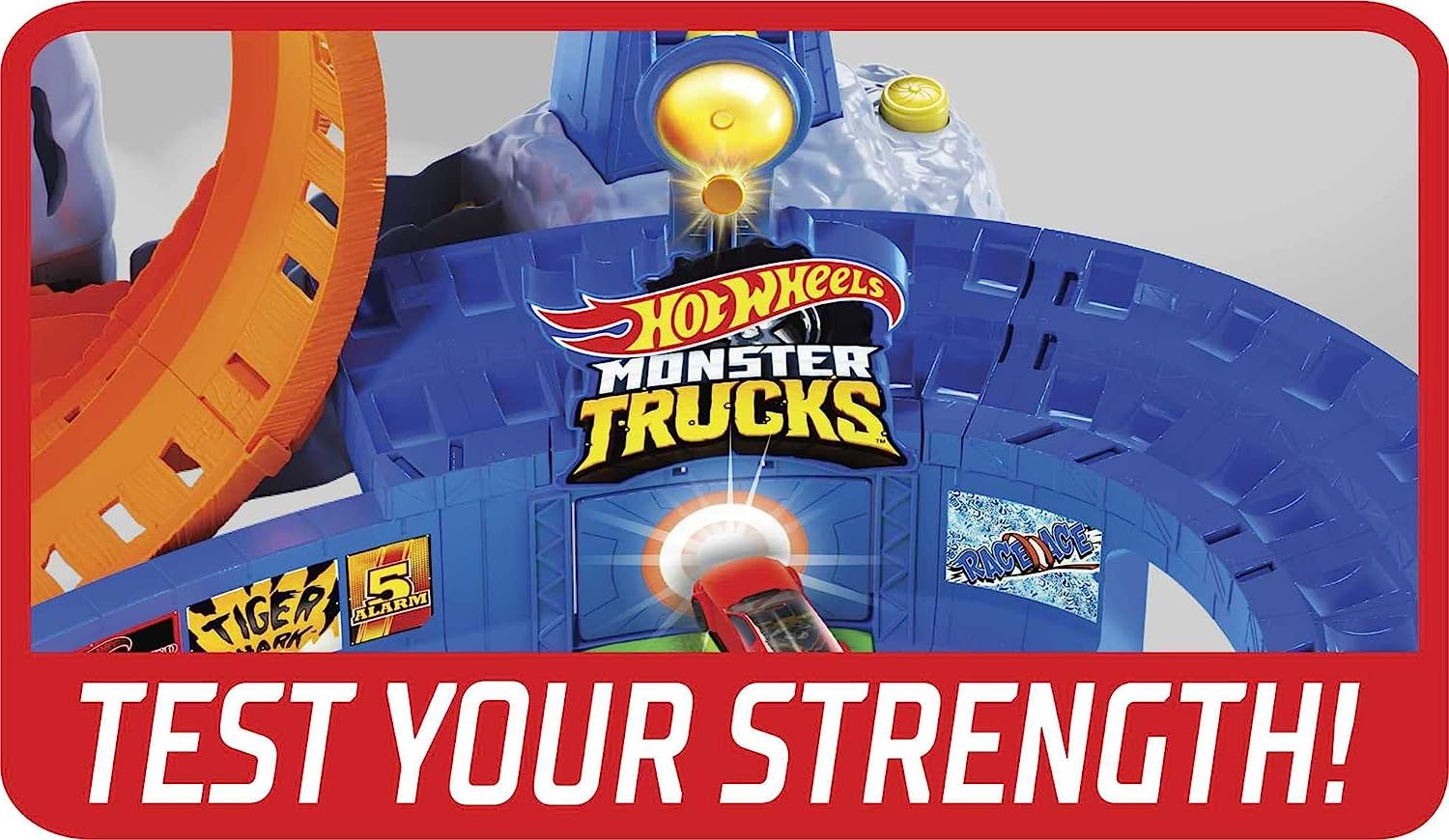 Hot Wheels Monster Trucks Pista de Juguete Temible Explosión Volcánica