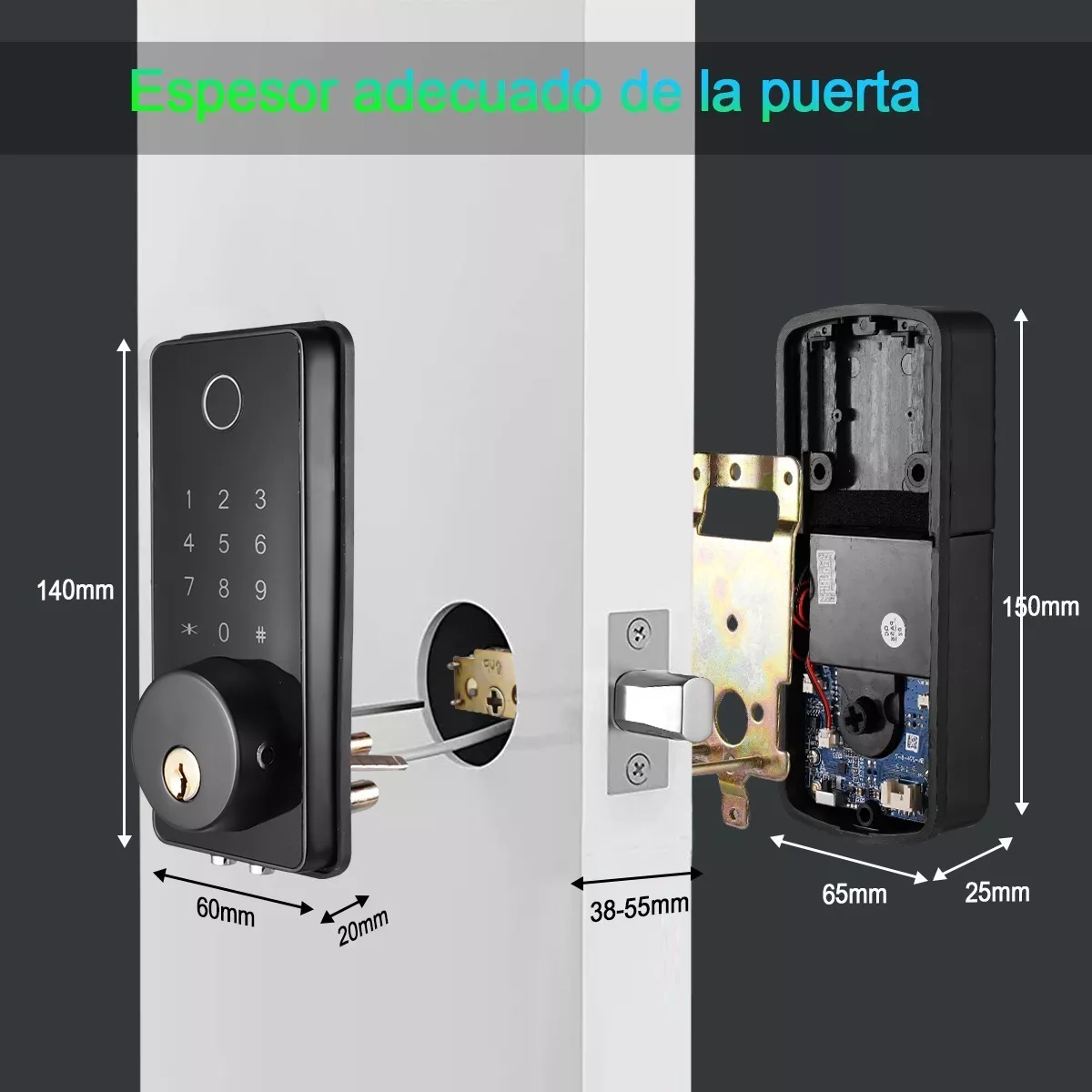 Cerradura Inteligente Electrónica C/lector D/huella Dactilar