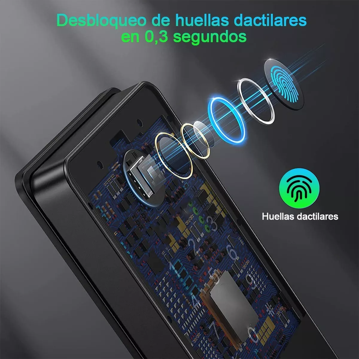 Cerradura Inteligente Electrónica C/lector D/huella Dactilar