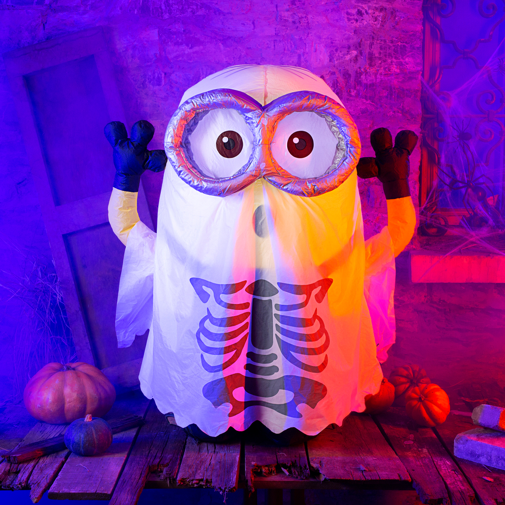 Inflable Halloween Minion Fantasma 1.07 m