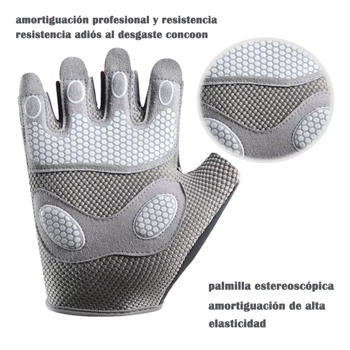 Guantes Gym Deporte Gimnasio Mujer Hombre Crossfit Negro M