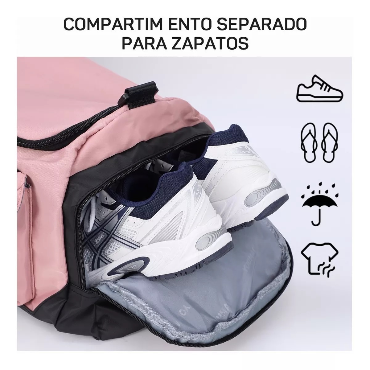 Maleta Deportiva Bolsa Gym Viaje Mochila Moda Fitness Bag Rosa