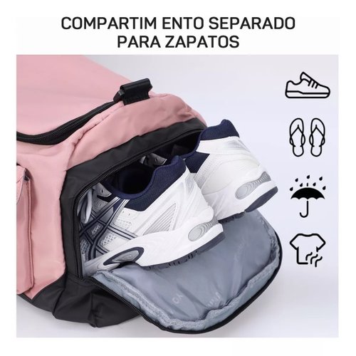 Mochila deportiva para mujer, bolsa de gimnasio con compartimento para  zapatos, mochila de viaje con bolsillo húmedo, Mochilas de viaje