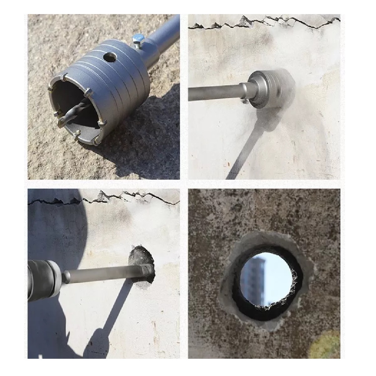 Kit 8 Brocas Sierras Copa Sds Plus 35-110mm De Concreto Pasamuro