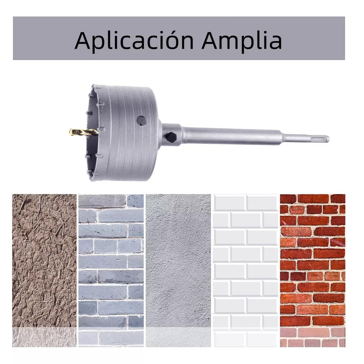 Kit 8 Brocas Sierras Copa Sds Plus 35-110mm De Concreto Pasamuro