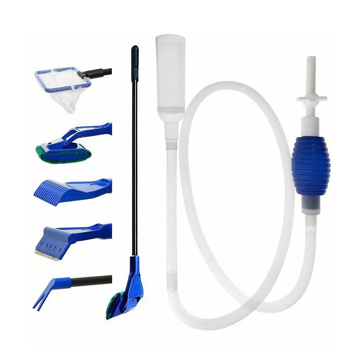 Kit De Limpieza Acuario Peceras Raspadores De Algas 5 En 1 