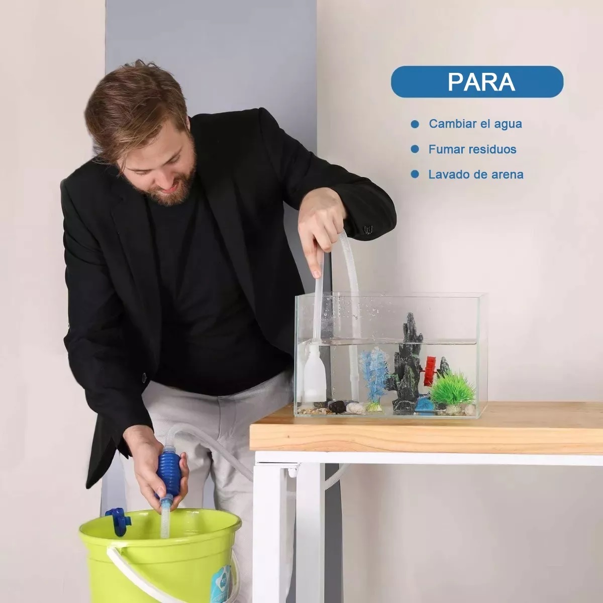 Kit De Limpieza Acuario Peceras Raspadores De Algas 5 En 1 