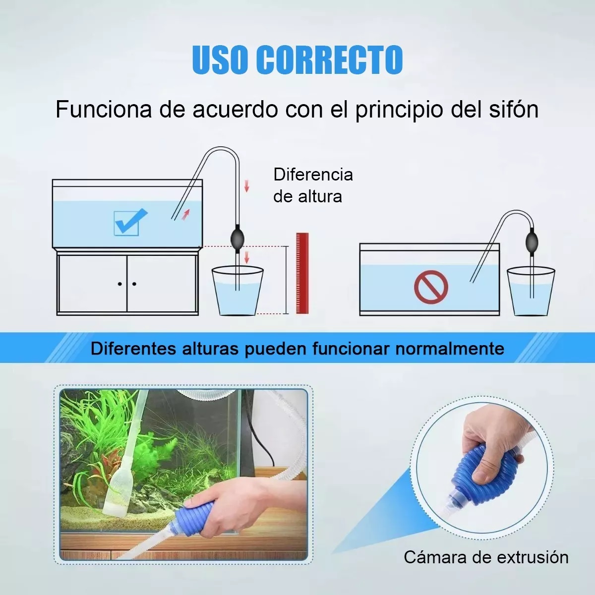 Kit De Limpieza Acuario Peceras Raspadores De Algas 5 En 1 