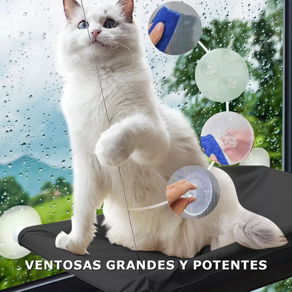 Hamaca Cama De Ventana Gato Y Perro Negro