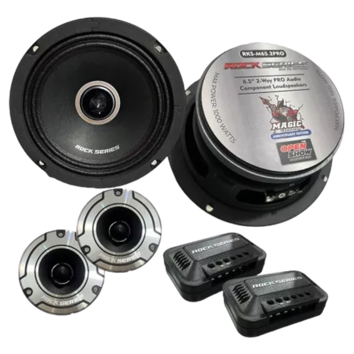 Set De Medios Rock Series 6.5 PuLG 1000w Open Show