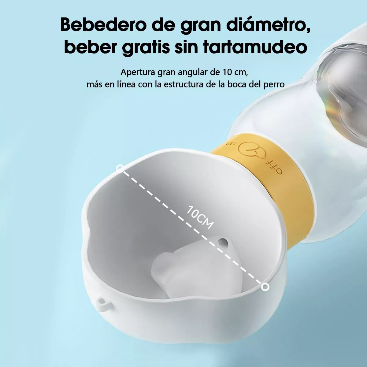 Bebedero Portátil Para Perro Gato Extriores Botella De Agua Blanco