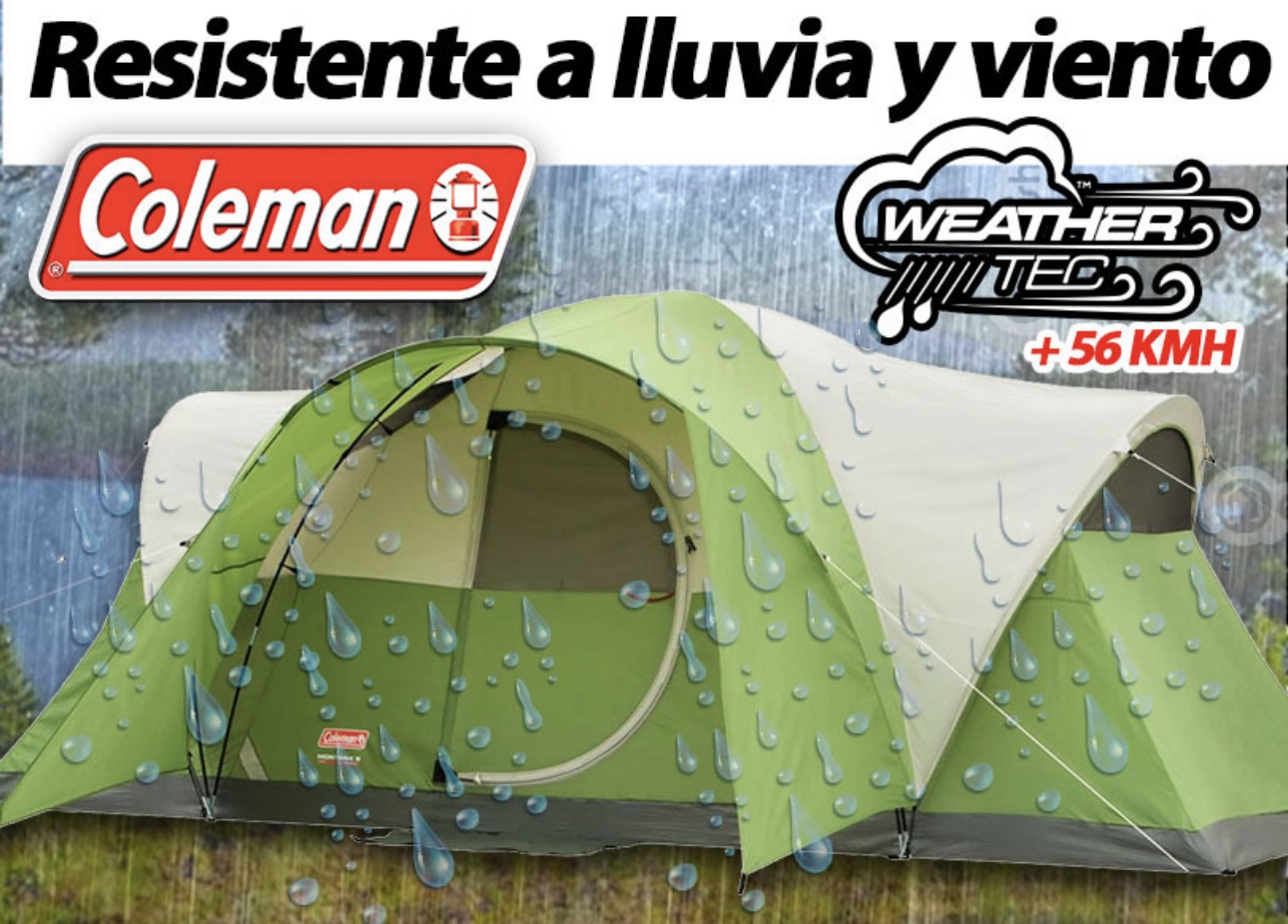 casa De Campaña Grande Para 8 Personas Coleman 