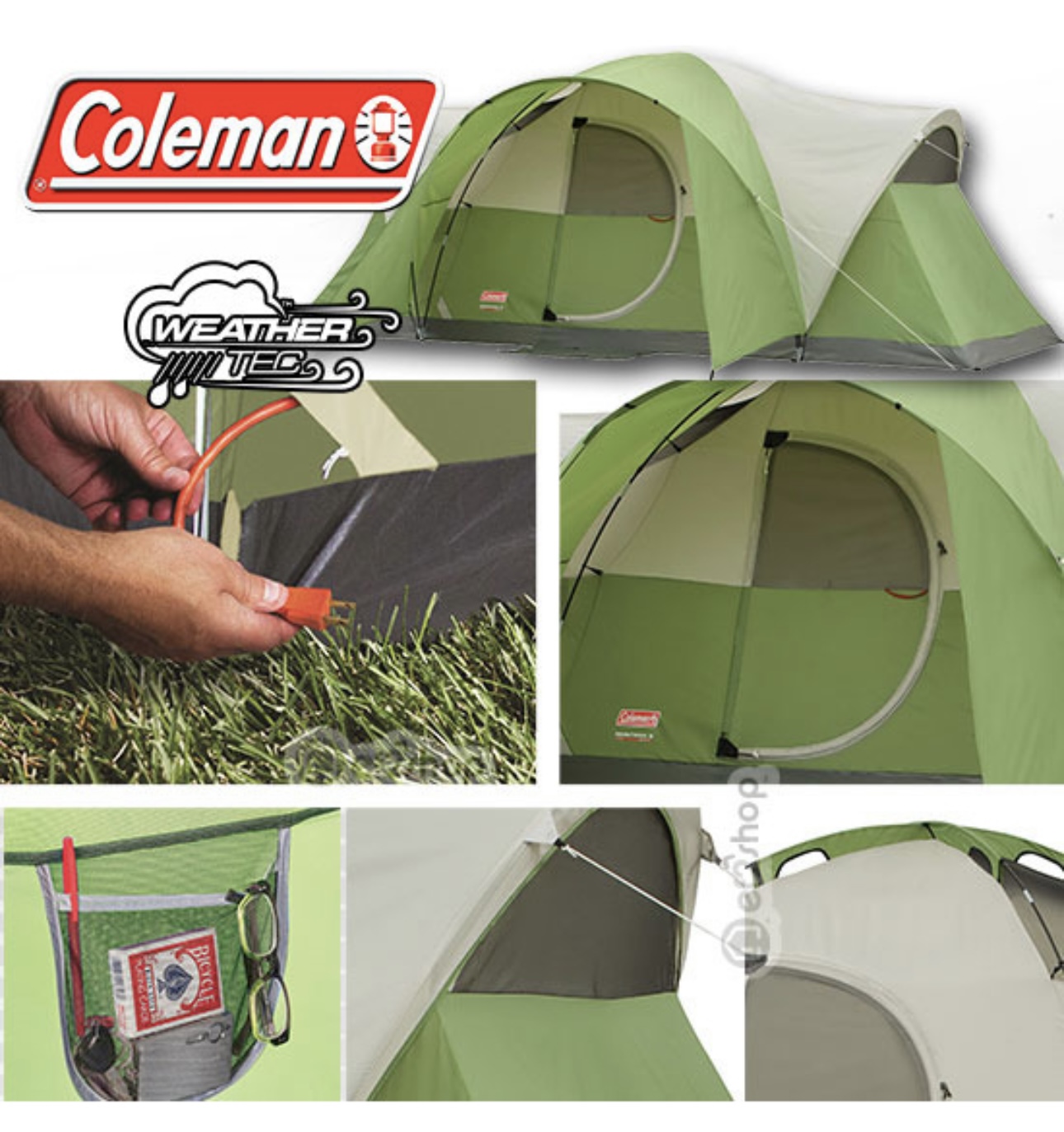 casa De Campaña Grande Para 8 Personas Coleman 