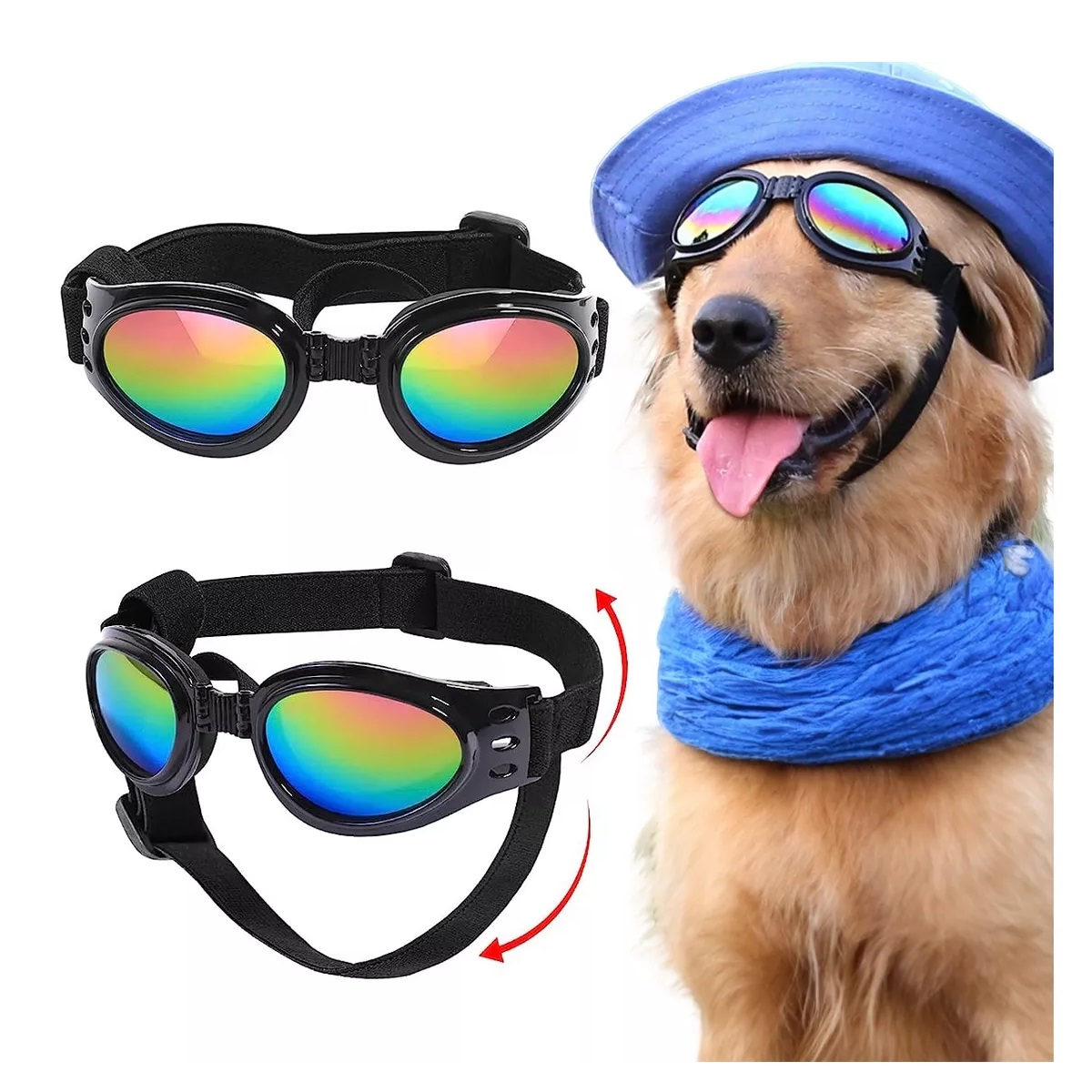 Lentes Goggles De Gafas De Sol Para Perros Protección Uv