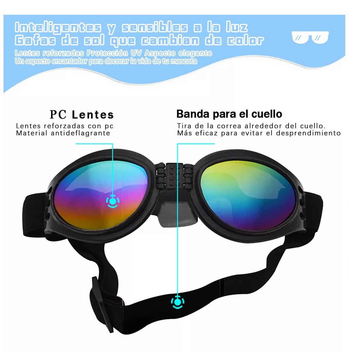 Lentes Goggles De Gafas De Sol Para Perros Protección Uv