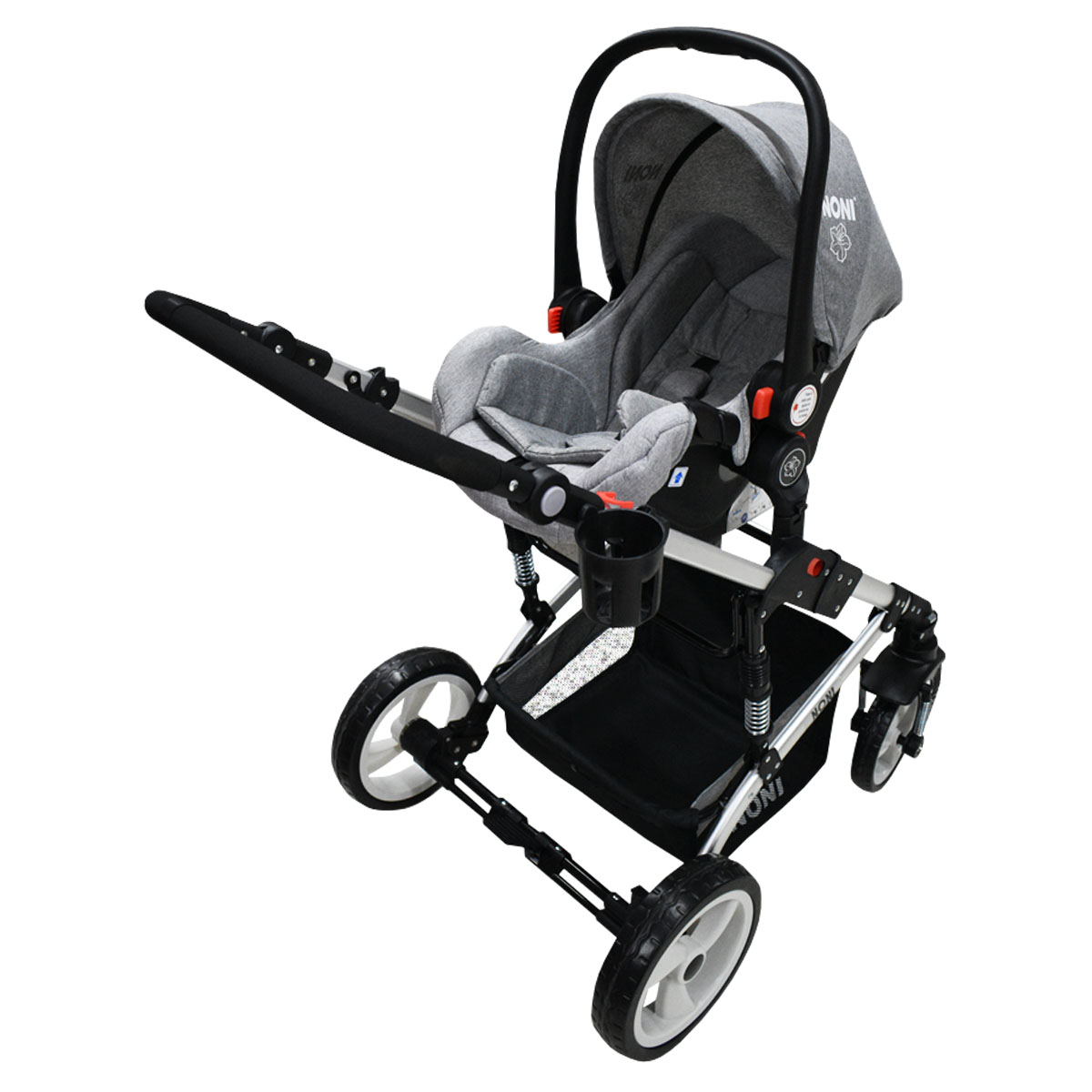 Carriola Para Bebe Angelin Noni Lujo Travel System 999-D Gris.