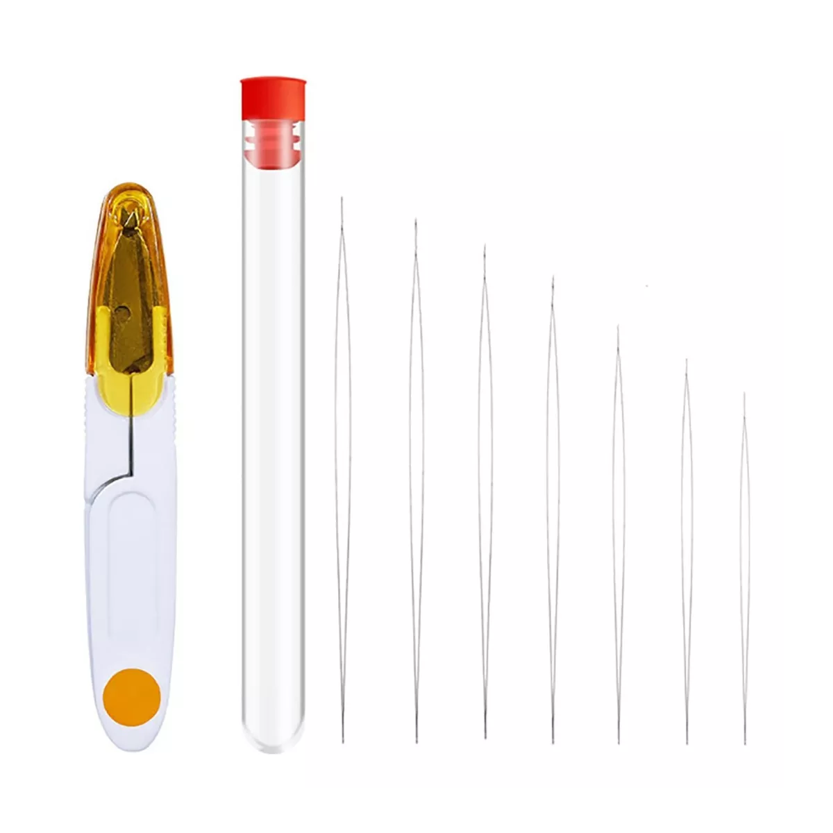 Kit De Agujas De Abalorios De Ojo Grande Herramientas,35pzs
