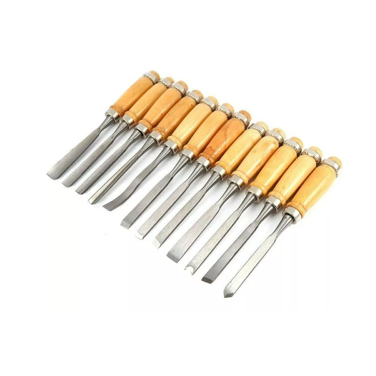 Juego Cincel Formon Madera Gubia Carpintero Tallado 12pzs