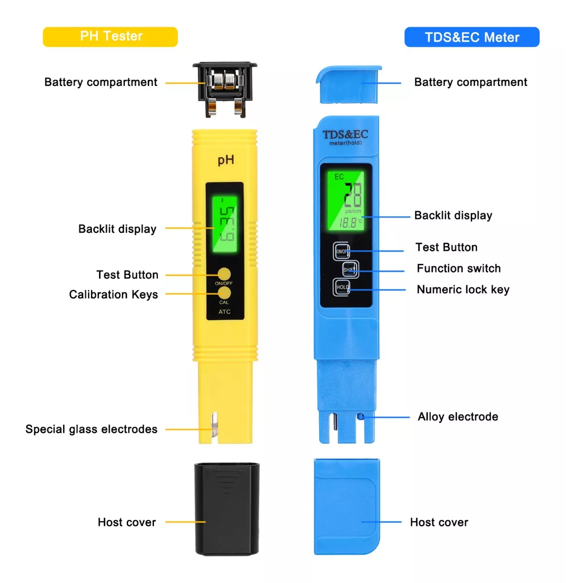 Set Medidor De Ph+medidor De Humedad+medidor Ph Suelo
