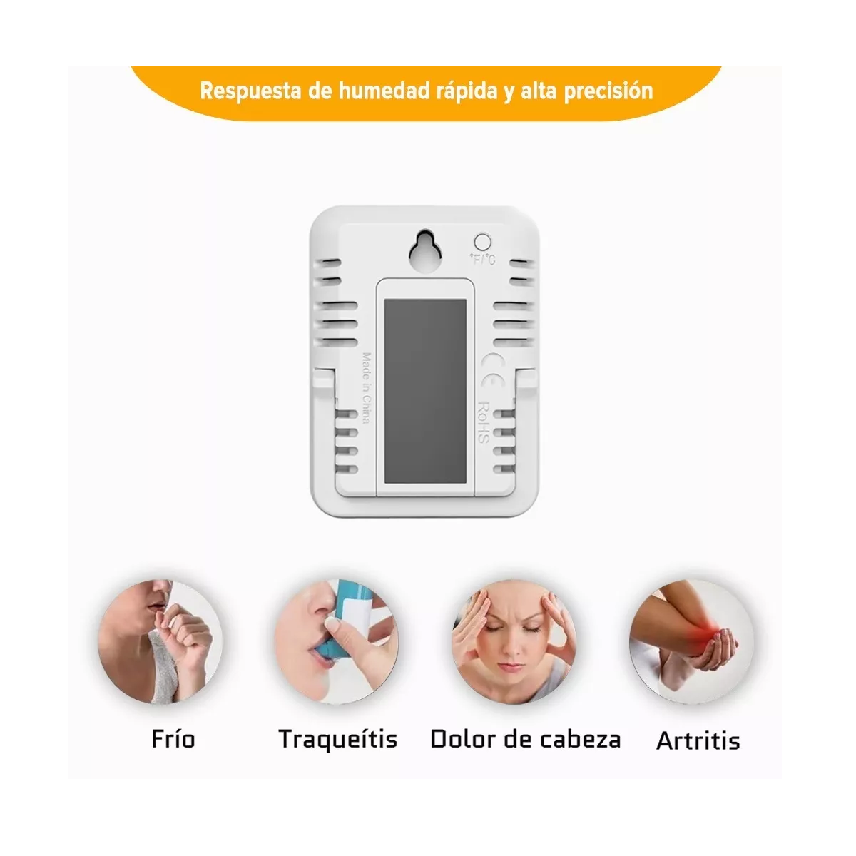 Higrómetro Termómetro Digital Humedad Interior De Magnético